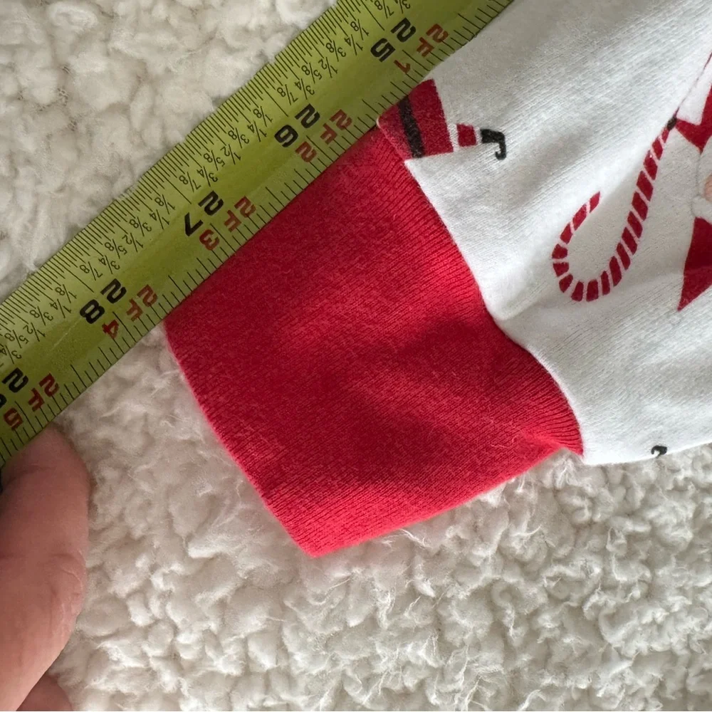 POTTERY BARN KIDS Santa White Red Pajamas Pants Shirt Set Adult XS